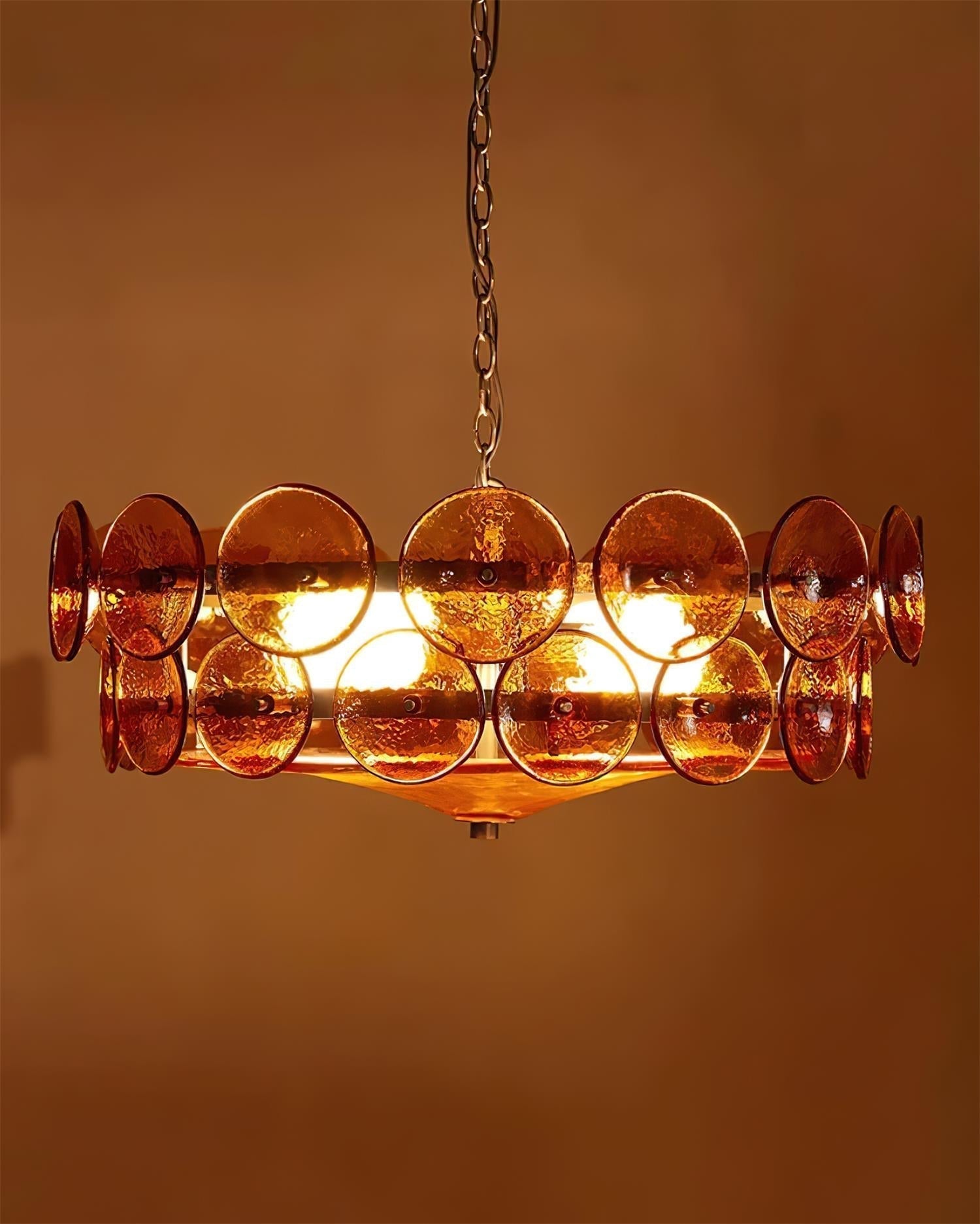 Ventilo Amber Glass Chandelier - Neutral Decor
