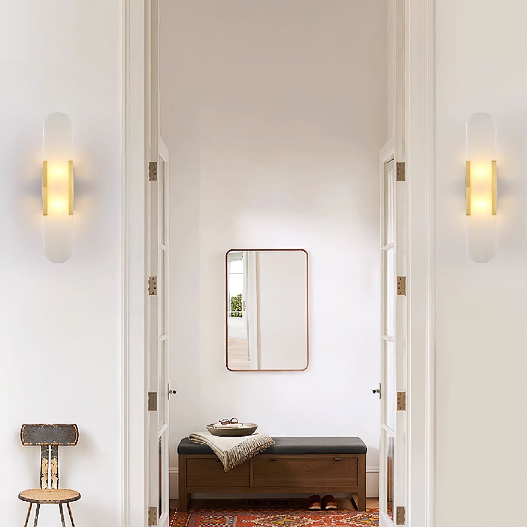 Veo Luxury Alabaster Wall Lamp - Neutral Decor