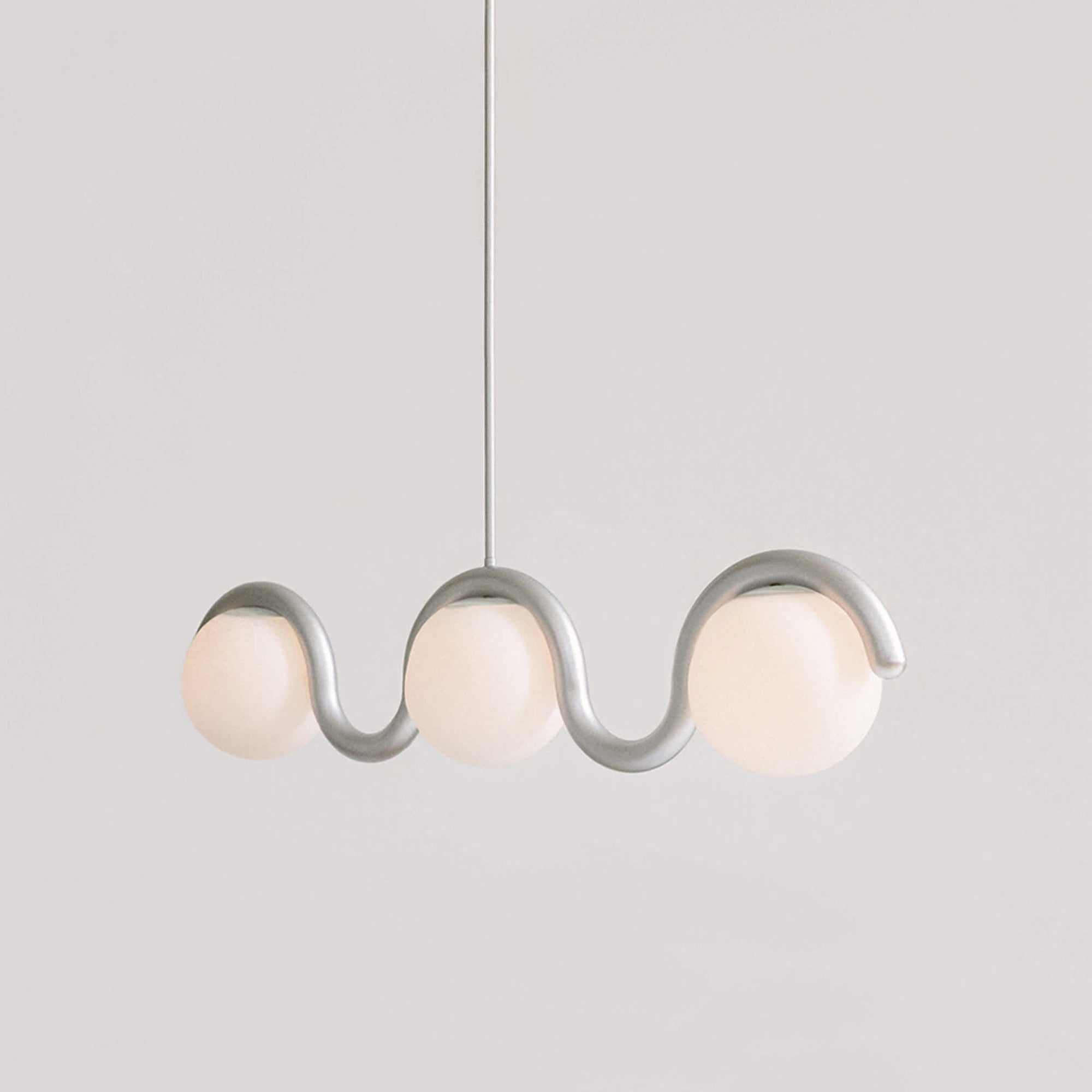 Uveta Linear Chandelier Red&Silver - Neutral Decor